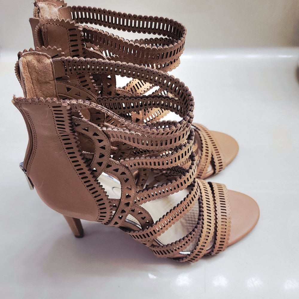 Jessica Simpson Tan Strappy Heels